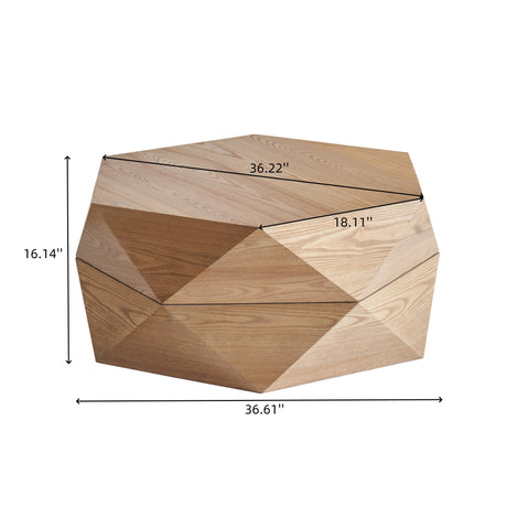 36.61'' Retro Style Polygon Flip Top Coffee Table HouseOfZazla
