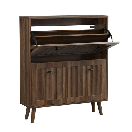 Shoe Cabinet, Storage Unit For Hallways - Walnut HouseOfZazla