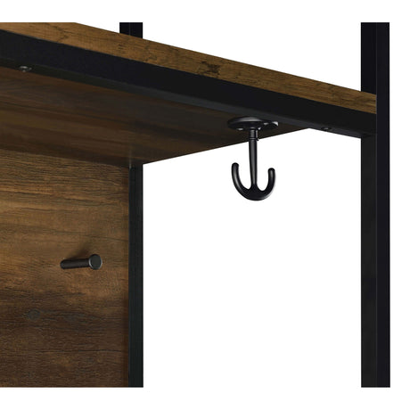 Flora - 2 Door Coat Rack Hall Tree Storage Bench And Multi Functional Storage - Natural HouseOfZazla