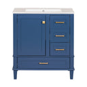 Bathroom Vanity, Modern Bathroom Cabinet With Sink Combo Set, Bathroom Storage Cabinet With A Soft Closing Door And 3 Drawers, Solid Wood Frame HouseOfZazla