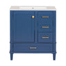Bathroom Vanity, Modern Bathroom Cabinet With Sink Combo Set, Bathroom Storage Cabinet With A Soft Closing Door And 3 Drawers, Solid Wood Frame HouseOfZazla