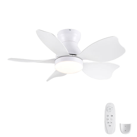 Low Profile Flush Mount Ceiling Fan With Light HouseOfZazla