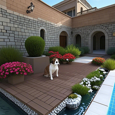 H Style Diy Module Interlocking Patio Deck Tiles HouseOfZazla