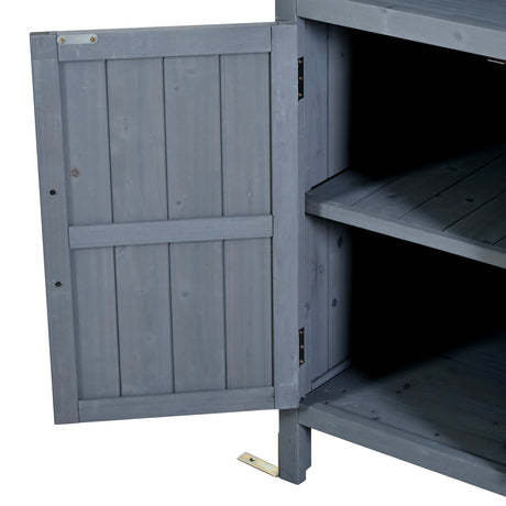 TOPMAX Large Fir Wood Potting Bench with Hutch and Storage HouseOfZazla