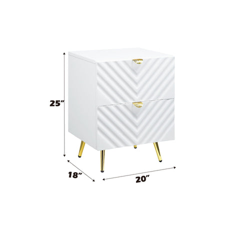 Gaines - High Gloss Nightstand HouseOfZazla