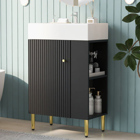 Bathroom Vanity, Combo Cabinet, Bathroom Storage Cabinet, Single Ceramic Sink HouseOfZazla