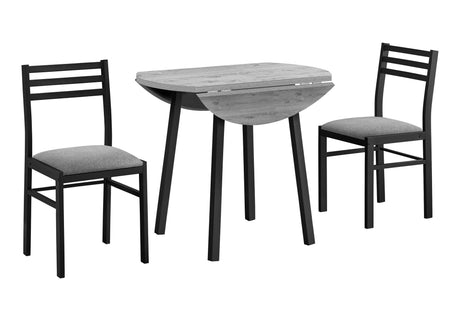 3 Pieces Dining Table Set, Small, Drop Leaf, Contemporary & Modern HouseOfZazla