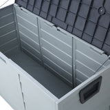 All Weather UV Pool Deck Box Storage Shed Bin with Wheels