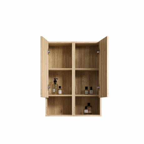 Abay Home Chic Striped Texture Bathroom Storage Cabinet HouseOfZazla