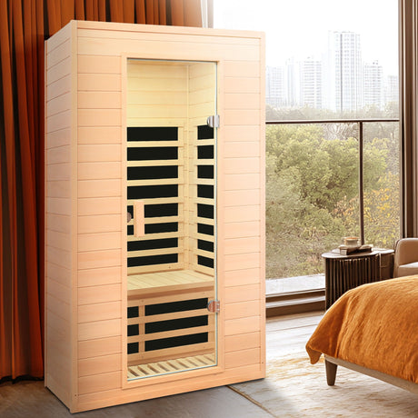 Hemlock Far Infrared Roof Embedded Indoor Sauna Room HouseOfZazla