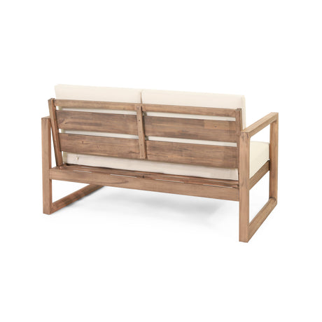 4-Pieces Acacia Wood Patio Furniture Set HouseOfZazla