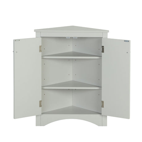 Triangle Bathroom Storage Cabinet With Adjustable Shelves, Freestanding Floor Cabinet For Home Kitchen HouseOfZazla