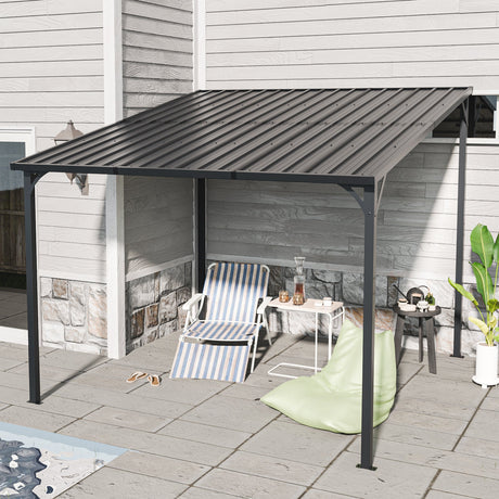 Outdoor Pergola, 10' x 10' Hardtop Gazebo for Yard HouseOfZazla