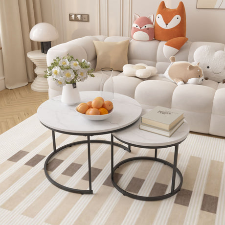 Round Nesting Coffee Table (Set of 2) HouseOfZazla
