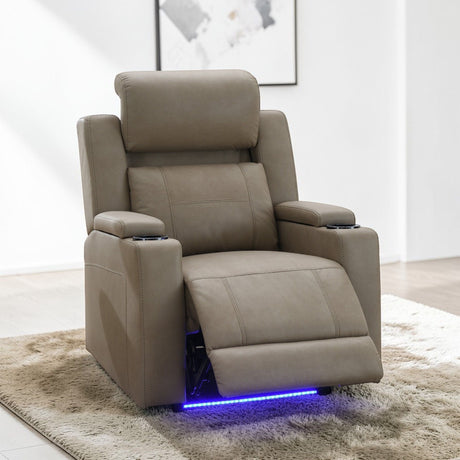 Lugo - Power Motion Recliner With Cup Holder - Camel HouseOfZazla