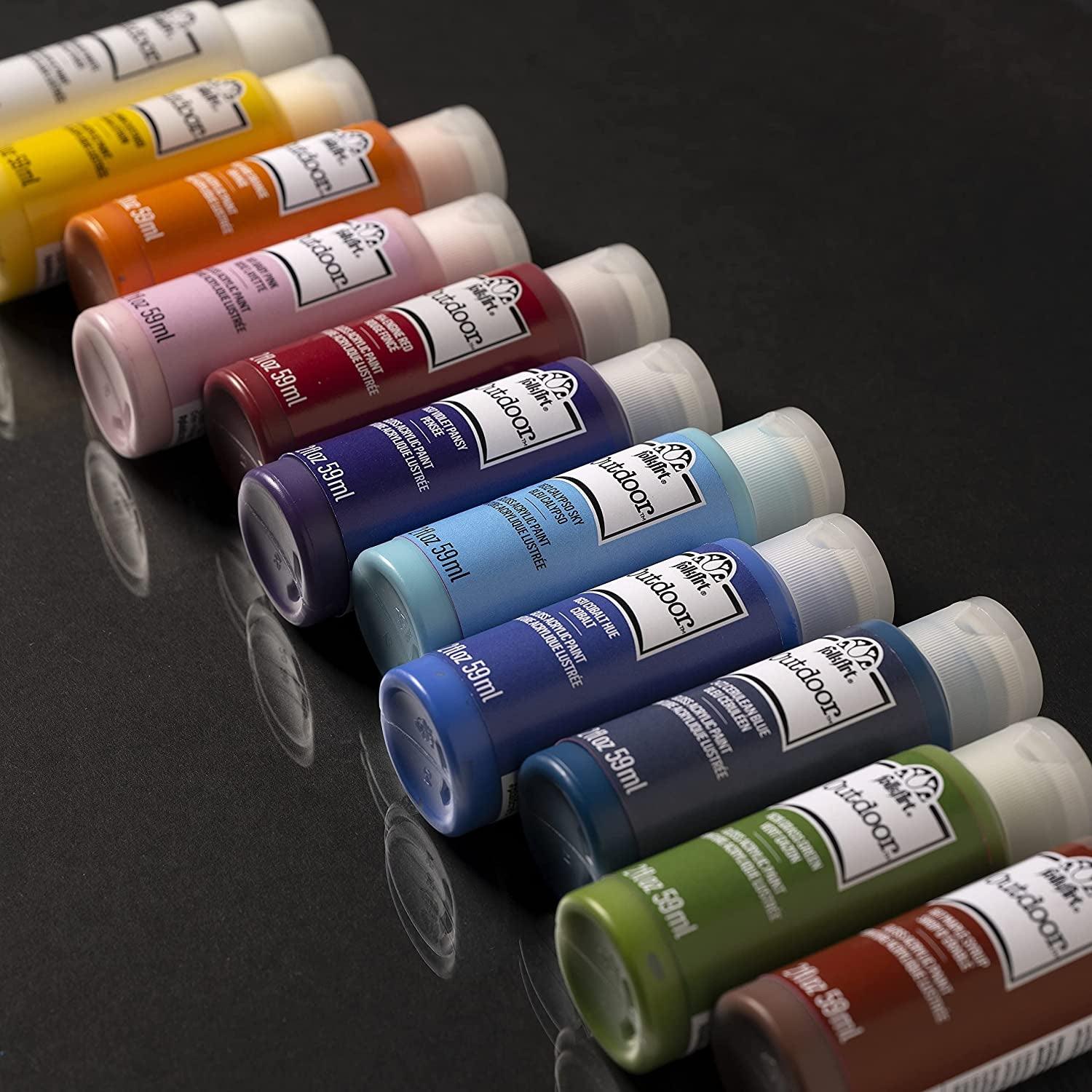 FolkArt Outdoor Gloss Acrylic Craft Paint Set Designed for