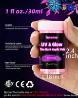 Glow in the Dark Paint,10 Extra Bright Colors 30 Ml / 1 Oz Glow in Dark Paint, Glow Paint WoodArtSupply