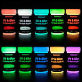 Glow in the Dark Paint,10 Extra Bright Colors 30 Ml / 1 Oz Glow in Dark Paint, Glow Paint WoodArtSupply