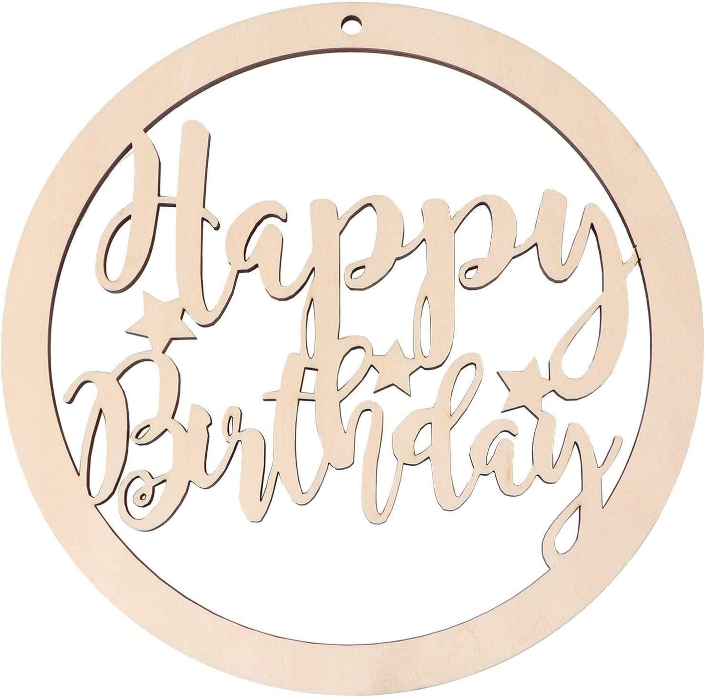 Happy Birthday Wooden Sign Letters Wall Decorations Vintage Rustic Birthday Hanging Ornament - WoodArtSupply