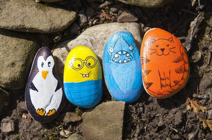 Hide & Seek Rock Painting Kit - Arts & Crafts for Kids - Includes Rocks & Waterproof Paint - WoodArtSupply