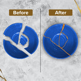 Hill Hjem Food Safe Kintsugi Repair Kit, Updated Instuctions for The Complete DIY Set for Kintsugi Pottery Restoration Includes Gold Dust, Glue, Practice Dish, Wood Sticks, Gloves, for Beginners Hill Hjem