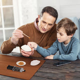 Hill Hjem Food Safe Kintsugi Repair Kit, Updated Instuctions for The Complete DIY Set for Kintsugi Pottery Restoration Includes Gold Dust, Glue, Practice Dish, Wood Sticks, Gloves, for Beginners Hill Hjem