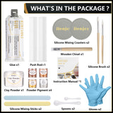 iienjoy Kintsugi Repair Kit, 4 Colors Food Safe Kintsugi Kit Repairs Broken Ceramics, Jade, Glass, Meaningful Pottery, Kintsugi Gold Glue for Ceramics and Porcelain Repair Perfect for Beginners iienjoy