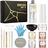 iienjoy Kintsugi Repair Kit, 4 Colors Food Safe Kintsugi Kit Repairs Broken Ceramics, Jade, Glass, Meaningful Pottery, Kintsugi Gold Glue for Ceramics and Porcelain Repair Perfect for Beginners iienjoy