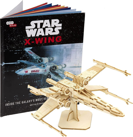 Star Wars X-Wing 3D Wooden Puzzle & Model Kit - Build, Paint & Collect (73 Pieces) WoodArtSupply