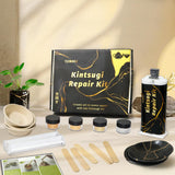 Kintsugi Repair Kit, Food Safe Gold & Silver Kintsugi Kit for Broken Ceramics, Glass, Jade and Sculptures, Japanese Art Craft with Gold Glue for Ceramics and Porcelain Repair Restoration TJINHEZ