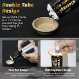 Kintsugi Repair Kit, Food Safe Gold & Silver Kintsugi Kit for Broken Ceramics, Glass, Jade and Sculptures, Japanese Art Craft with Gold Glue for Ceramics and Porcelain Repair Restoration TJINHEZ