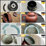 Kintsugi Repair Kit - Food Safe Kintsugi Kit Repairs Broken Ceramics, Glass, Jade, Sculptures, Meaningful Pottery - Gold Kintsugi Glue for Ceramics and Porcelain Repair, Japanese Art Kintsugi Craft DecorRom