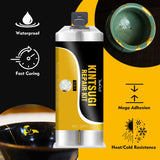 Kintsugi Repair Kit Gold & Silver, 50ml Kintsugi Glue for Broken Ceramics, Bowls, Cups, Porcelain, Glass, Food Safe Pottery Repair Kit for Repair Meaningful Gifts, Jade, Sculpture, Vase, Mug YumCraft