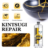 Kintsugi Repair Kit Gold & Silver - Food Safe Ceramic Glue for Broken Pottery, Porcelain, Bowls, Glass | Japanese Kintsugi Glue Perfect for Beginners Restoring Meaningful Gifts, 50ml Fuchoi