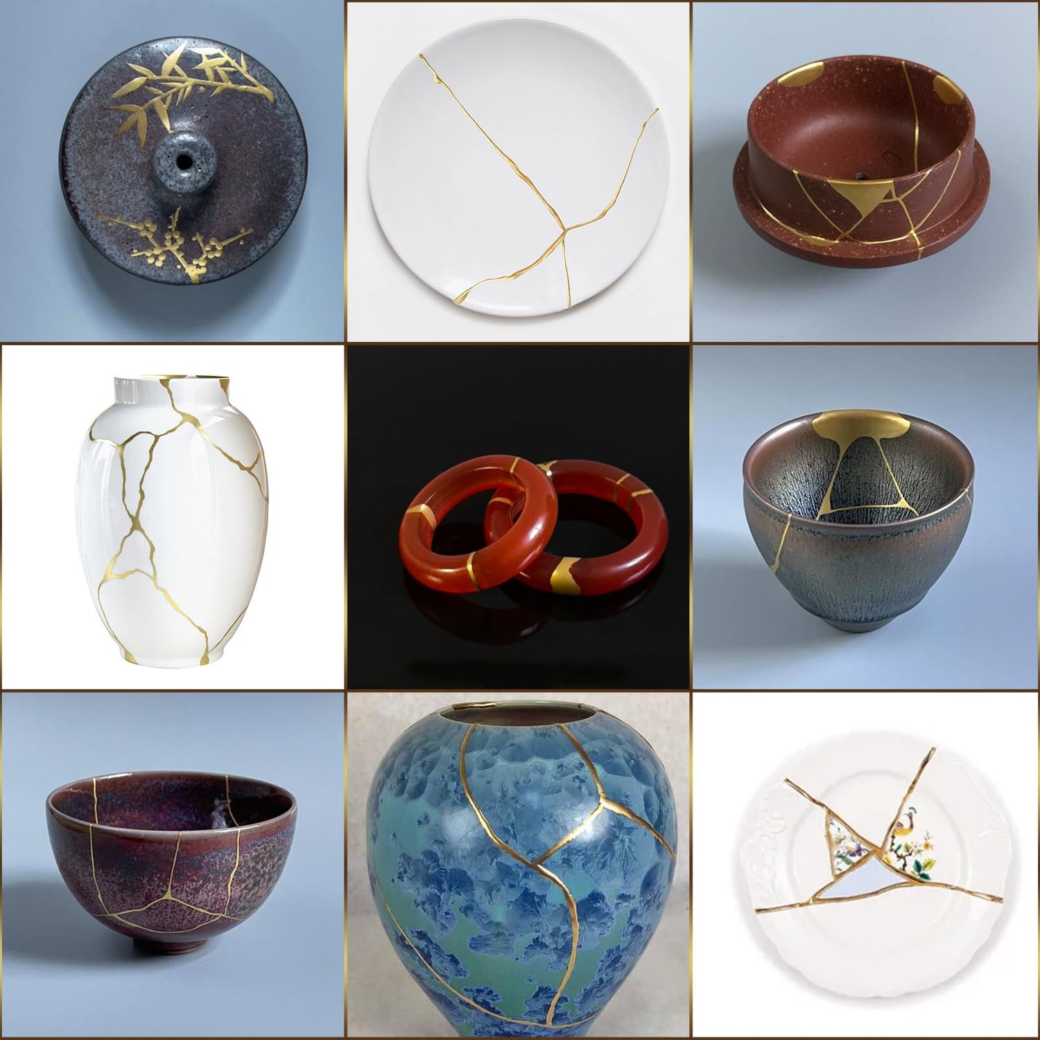 Kintsugi Repair Kit Gold, Gold Glue for Ceramics and Porcelain Repair, Kintsugi Kit Repairs Your Meaningful Ceramics, Perfect for Beginners Restoring Meaningful Gifts Yeardera