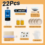 Kintsugi Repair Kit Gold, Japanese Gold Repair Kit with Practice Cup, Gold Glue for Ceramics and Porcelain Repair, Beginner Repair Broken Ceramics Kintsugi Kit, Handmade Gifts 1DFAUL