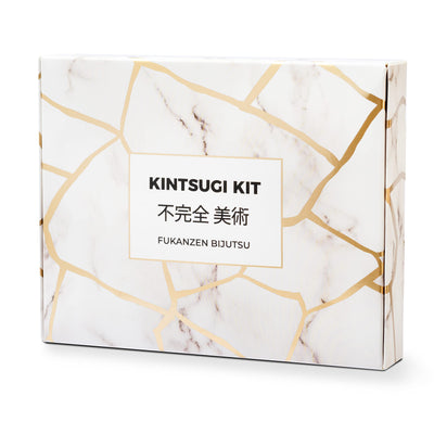 Laffair Kintsugi Repair Kit – Repair Ceramic Bowls with Kintsugi Kit Gold Powder Resin Glue, Bring Japanese Art to Your Home – Comes with a Practice Bowl and Cloth
