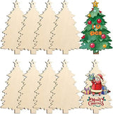 Large Size 7" Wooden Christmas Ornaments to Paint, DIY Blank Unfinished Wood for Crafts Hanging WoodArtSupply
