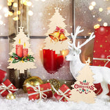 Large Size 7" Wooden Christmas Ornaments to Paint, DIY Blank Unfinished Wood for Crafts Hanging WoodArtSupply