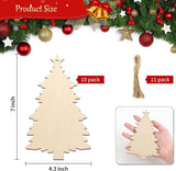 Large Size 7" Wooden Christmas Ornaments to Paint, DIY Blank Unfinished Wood for Crafts Hanging WoodArtSupply