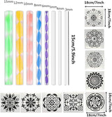 Mandala Dotting Tools Painting Kit 41Pcs Pen Stencil Ball Stylus Paint Tray WoodArtSupply