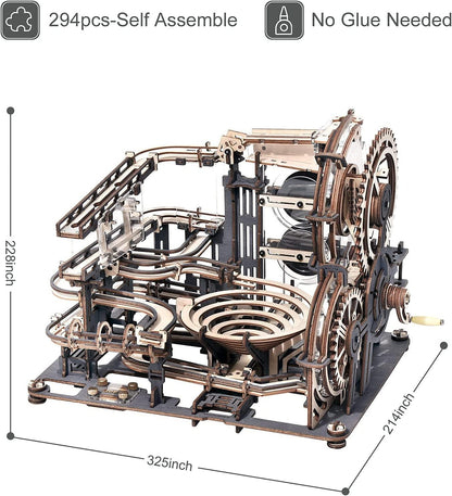 Marble Run 3D Wooden Puzzles for Adults Mechanical Model Kits for Adults Hobbies Toys (Marble Night City) - WoodArtSupply