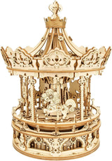 Romantic Carousel Music Box 3D Puzzle for Adults WoodArtSupply