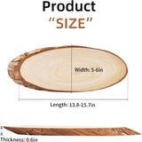 Natural Wood Slices, 3Pcs Oval Shaped Craft Unfinished Wood Kit with Rope for Decorations, DIY Crafts, Arts Slices, , 13.8 - 15.7" (3PCS) WoodArtSupply