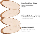 Natural Wood Slices, 3Pcs Oval Shaped Craft Unfinished Wood Kit with Rope for Decorations, DIY Crafts, Arts Slices, , 13.8 - 15.7" (3PCS) WoodArtSupply
