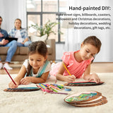 Natural Wood Slices, 3Pcs Oval Shaped Craft Unfinished Wood Kit with Rope for Decorations, DIY Crafts, Arts Slices, , 13.8 - 15.7" (3PCS) WoodArtSupply