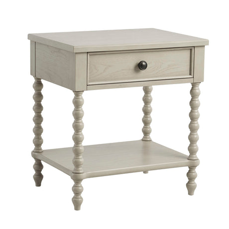 Nightstand With 1 Drawer And Turned Legs HouseOfZazla