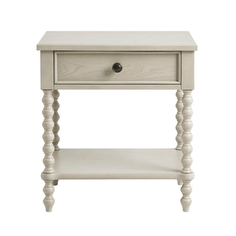 Nightstand With 1 Drawer And Turned Legs HouseOfZazla