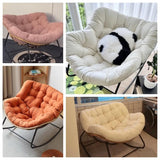 (Only Cushion) Indoor Outdoor Waterproof Papasan Rocking Chair Cushion,Thicken Patio Rocking Egg Chair Cushion, Rattan Chair Cushions, Hammock Chairs Cushions for Garden, Porch, Balcony (Dark Grey) GDCARSL