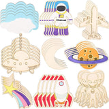 Outer Space Unfinished Wooden Cutouts Wooden Paint Crafts Decoration Kids DIY Craft Art Project 27 Pieces WoodArtSupply
